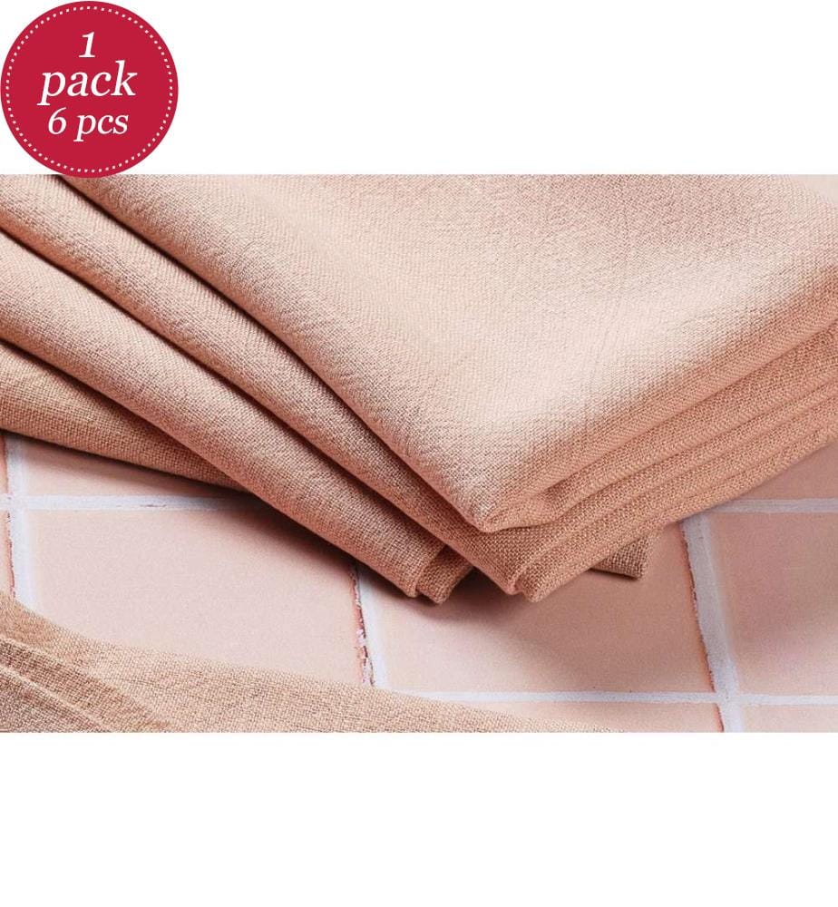 Lot de 6 Serviettes de table - Rose