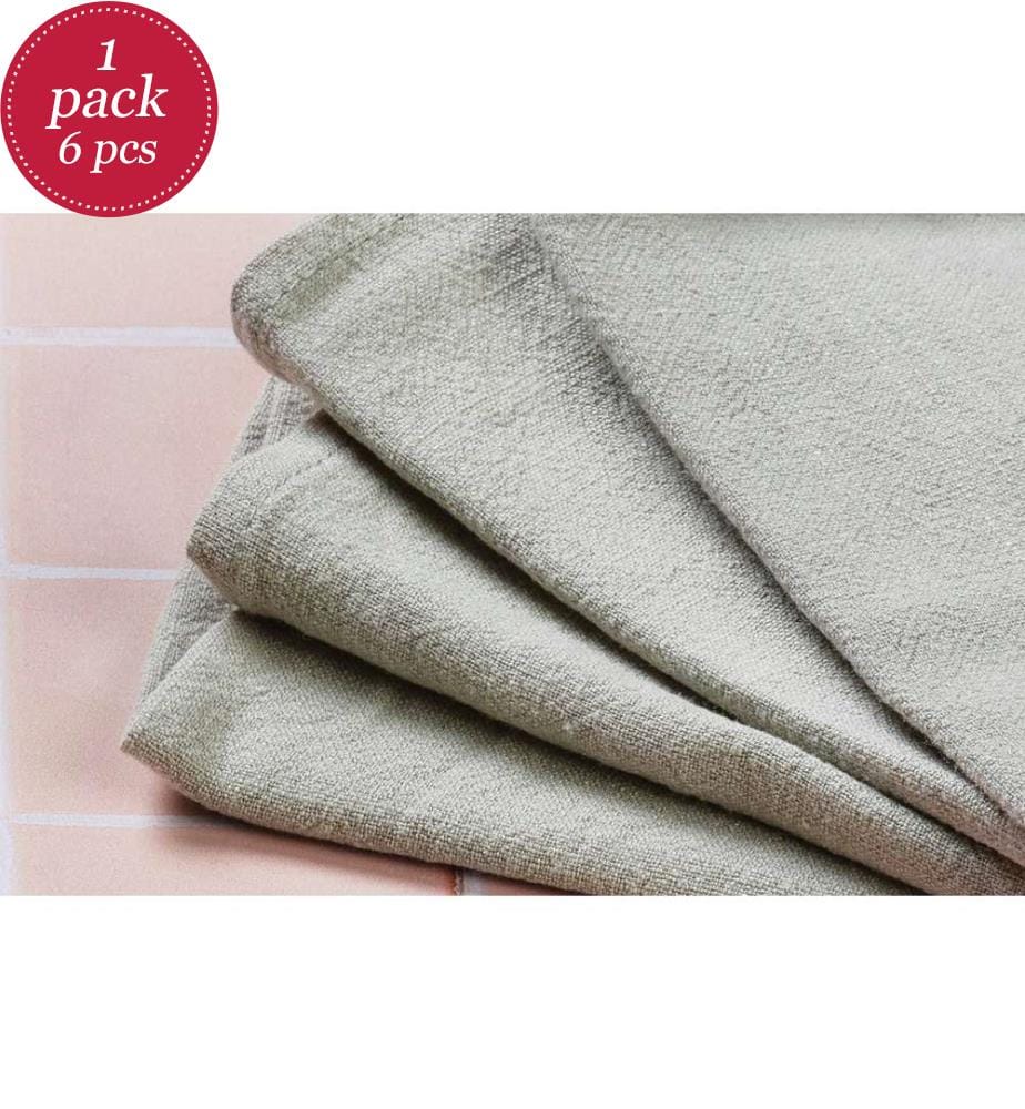 Lot de 6 Serviettes de table - vert clair