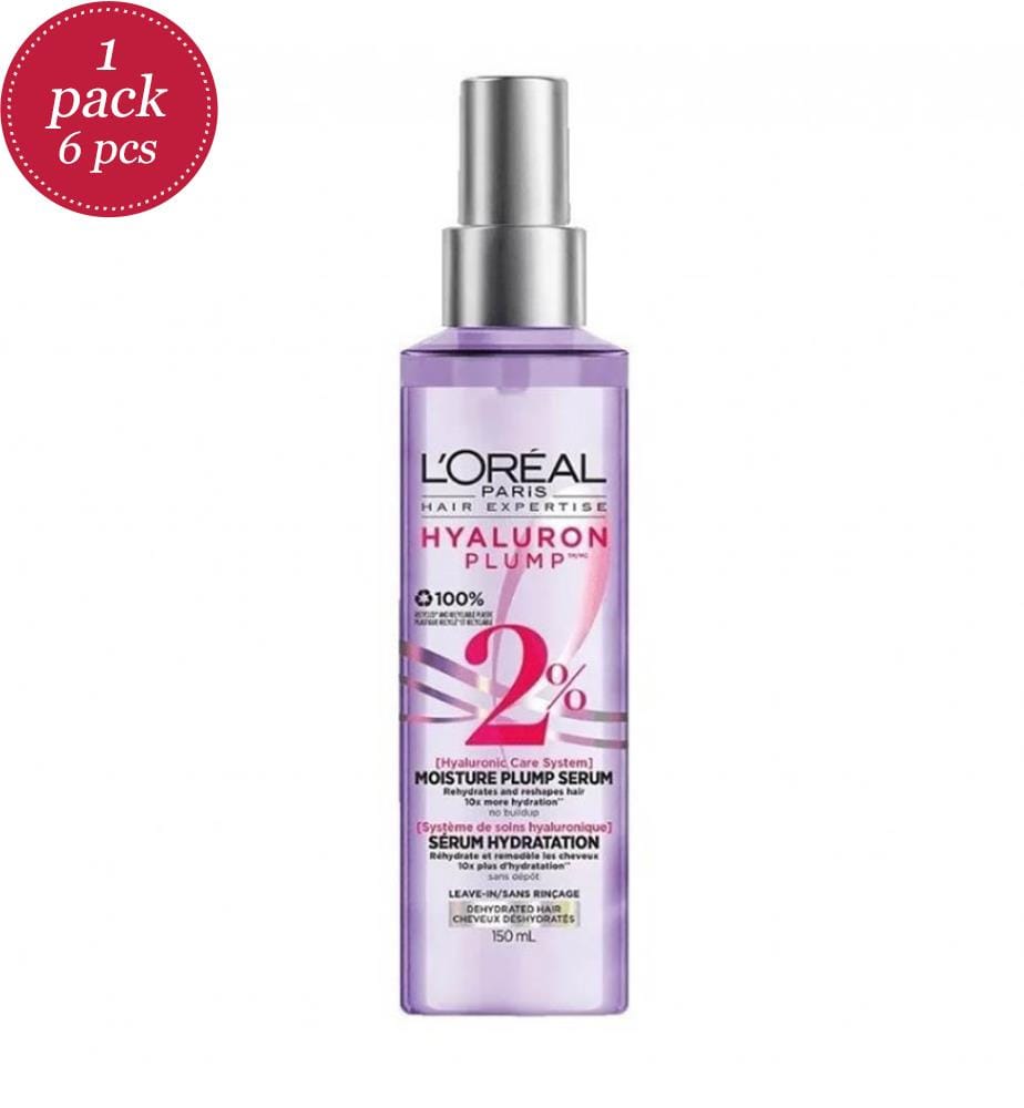 Lot de 6 Sérum Capillaire Elvital Hyaluronic Hydratant Repulpant 2% - 150 ml