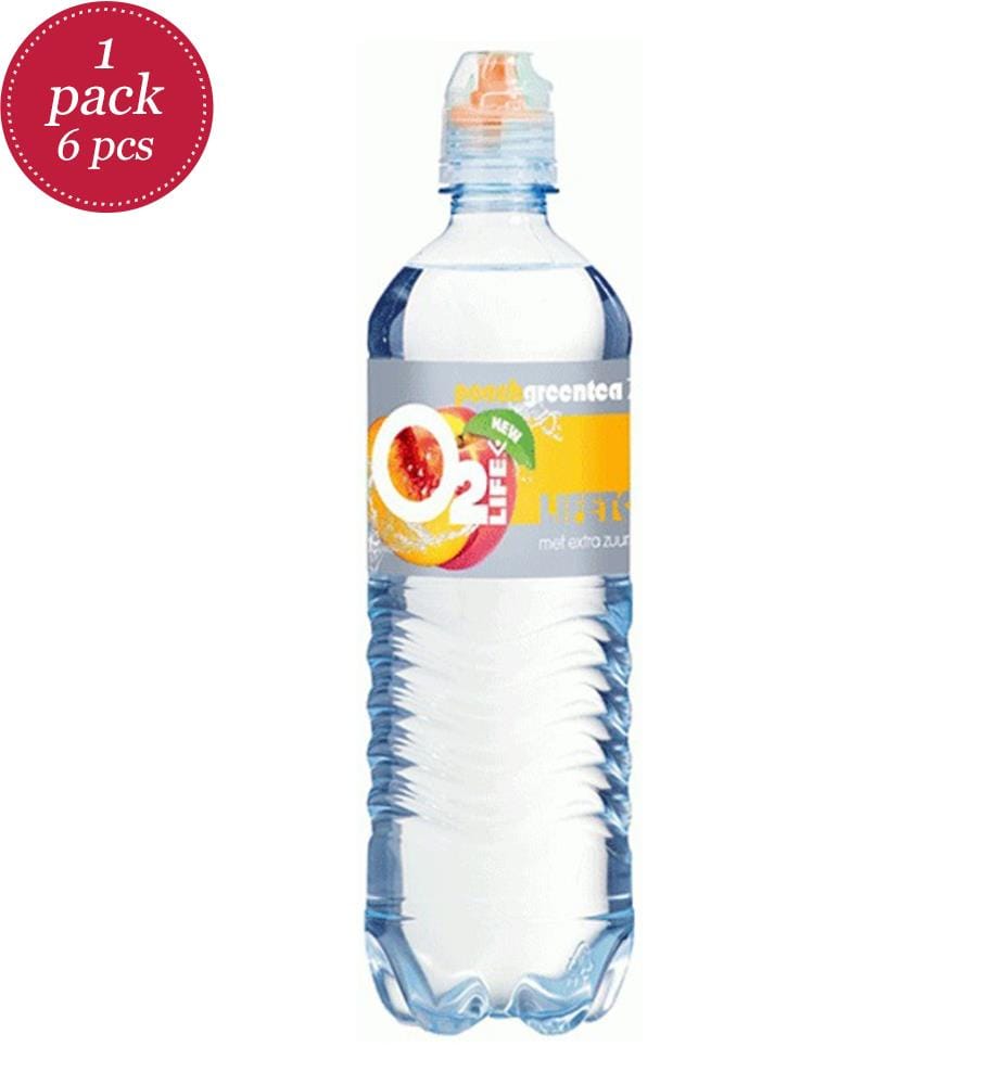 6x O2Life Peach-Greentea - 750ml