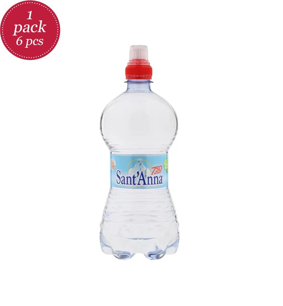 6x Sant Anna Naturale/ohne Kohlensäure Sport Bottle - 750ml
