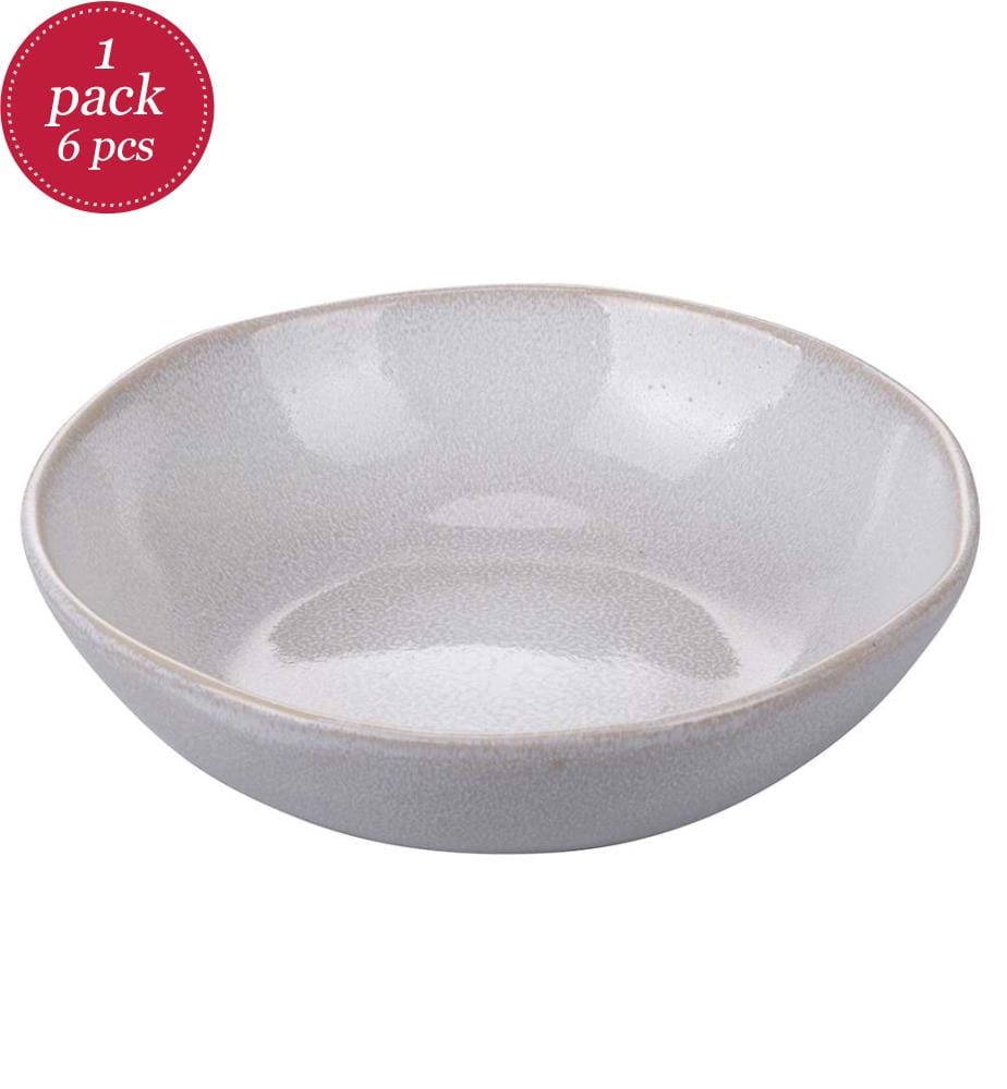 Set of 6 Soup Plates The Market C - Ivory
