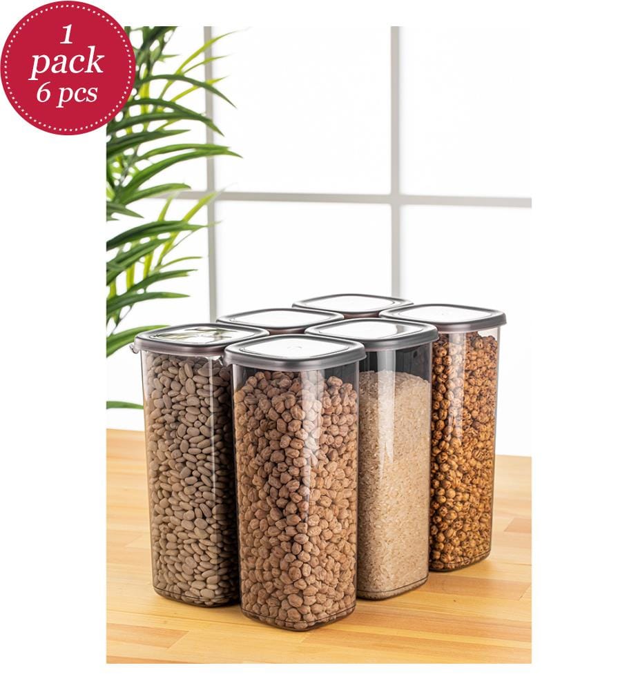 Set of 6 Storage Boxes - Anthracite