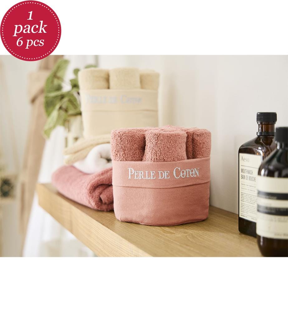 Lot de 6 Linges Invité 50 x 30 cm - Blush