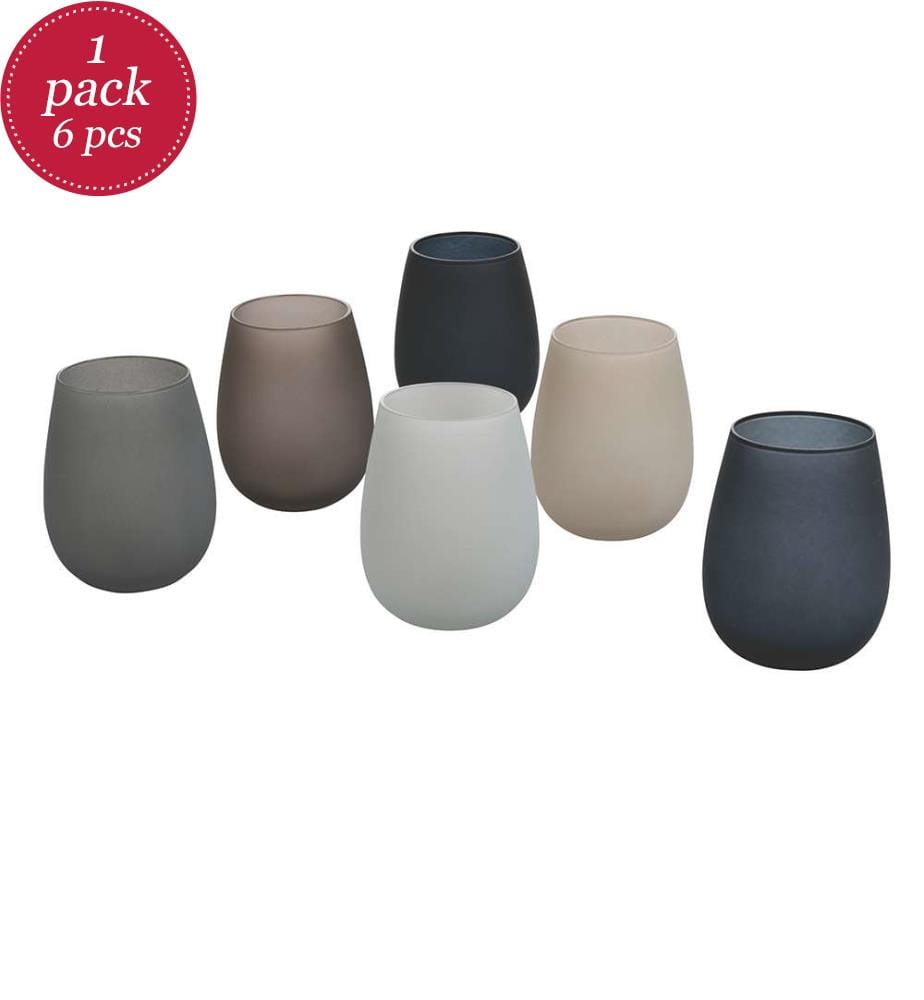 Set von 6 Gläsern Happy Hour Stones - Mehrfarbig