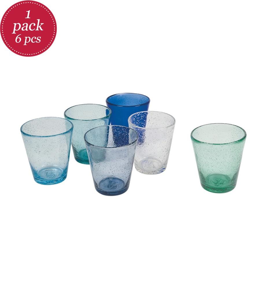 Set of 6 Cancun Tide glasses - Blue