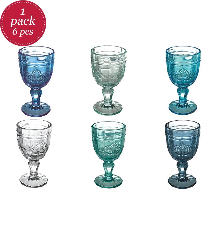 Set of 6 Syrah wine glasses - Blue