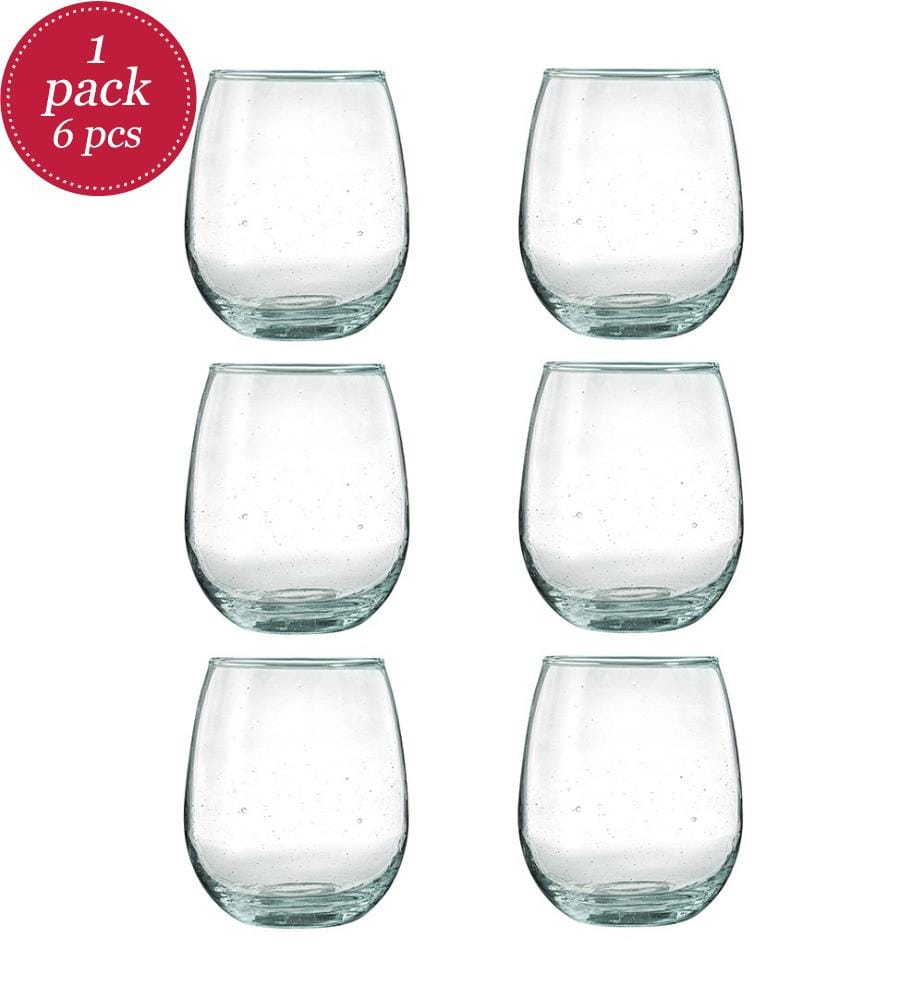 6er-Set Becher aus recyceltem Glas - 30 Cl