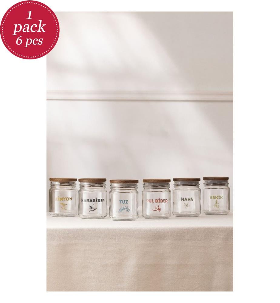 Gewürzdosen-Set (6-teilig) – transparent