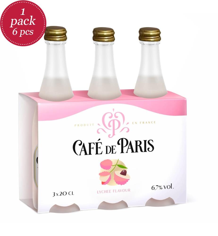 6x Café de Paris Gusto Litchi 6,7% - 200ml