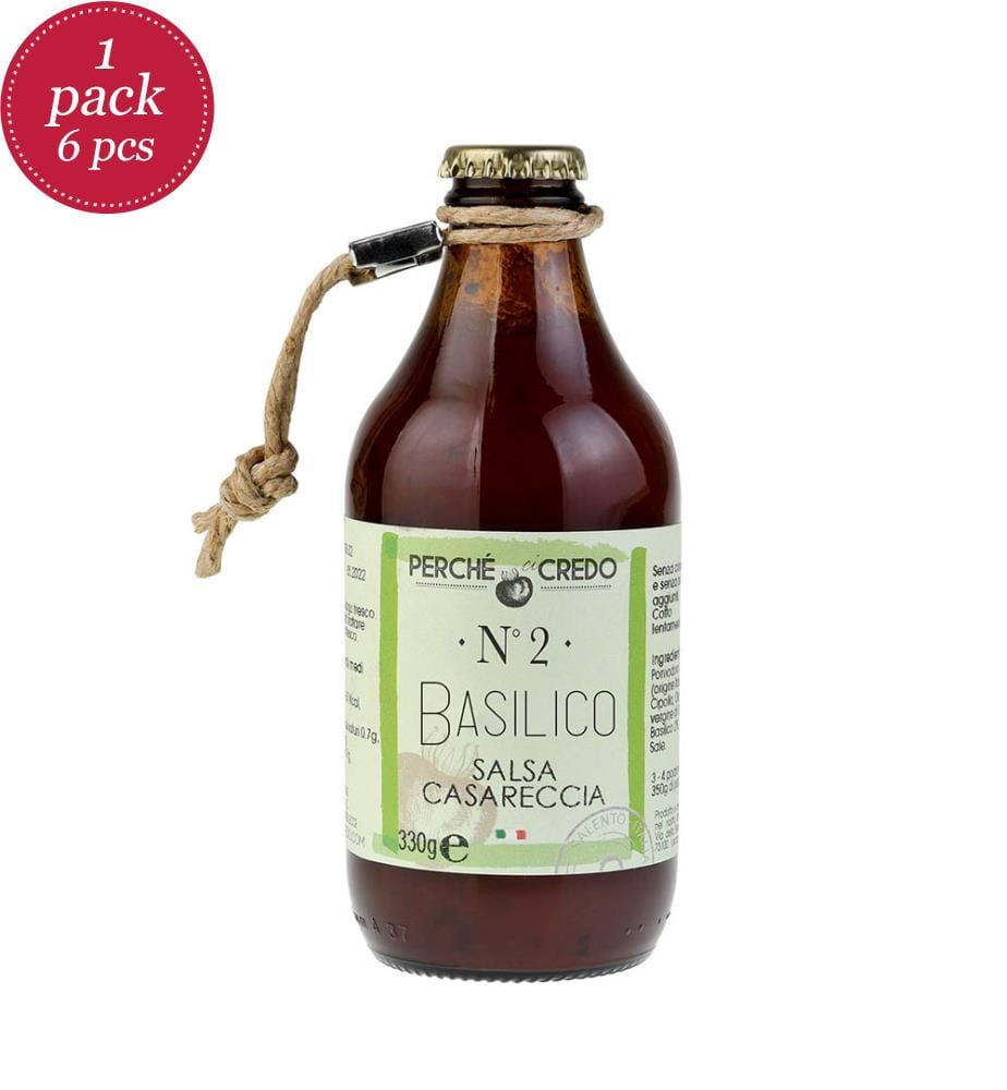 6x Sauce au basilic maison - 330 g