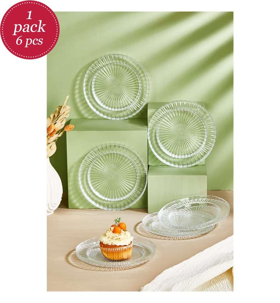 6er-Set Dessertteller – Transparent
