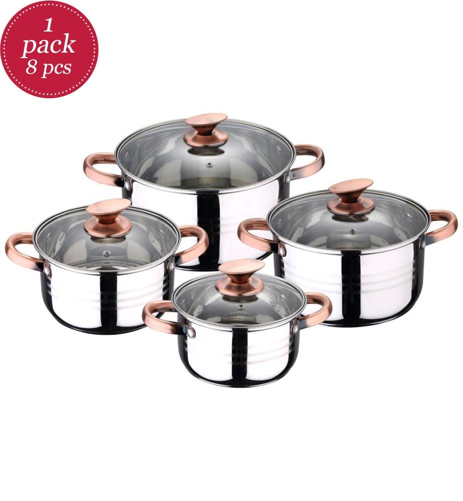 Nona Kitchen Set - 8 Pieces - Silver