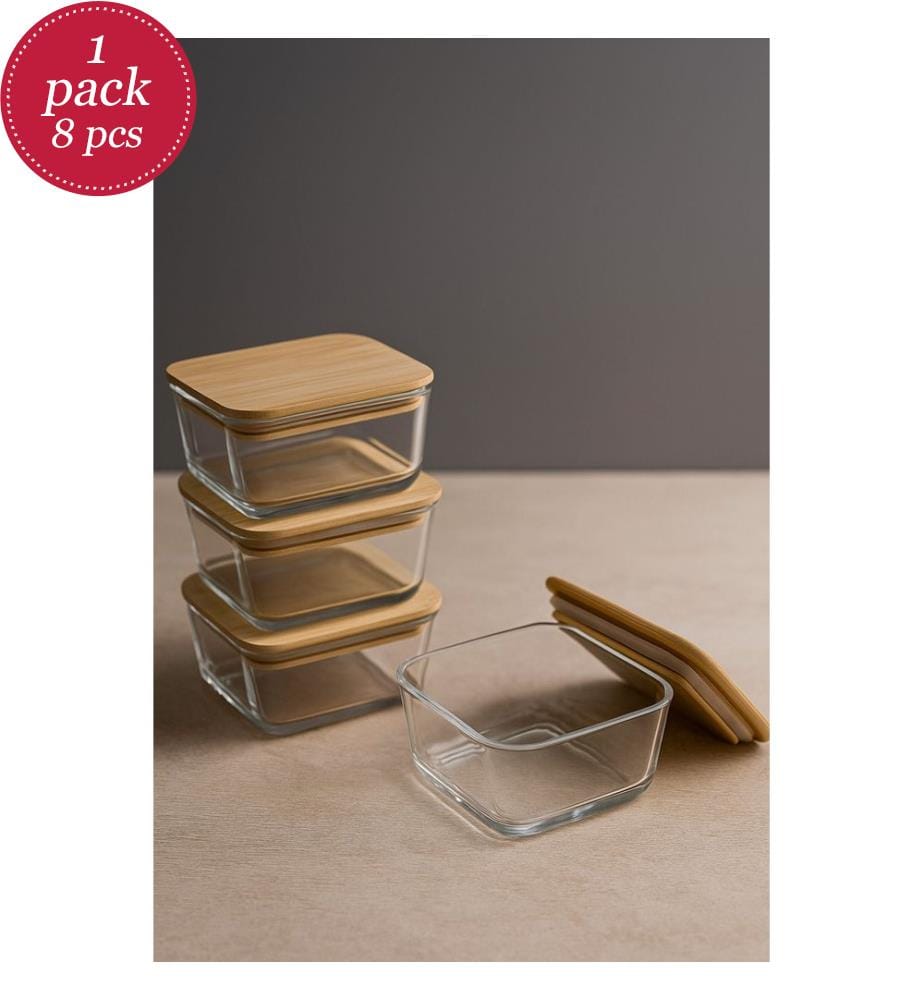 8er-Set Aufbewahrungsboxen – transparent