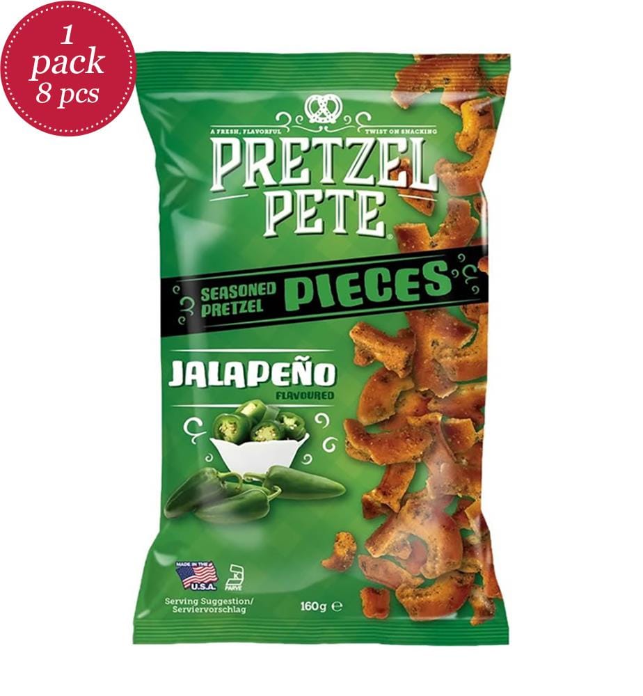 Lot von 8 Pete Pieces Jalapeno Bretzel - 160g