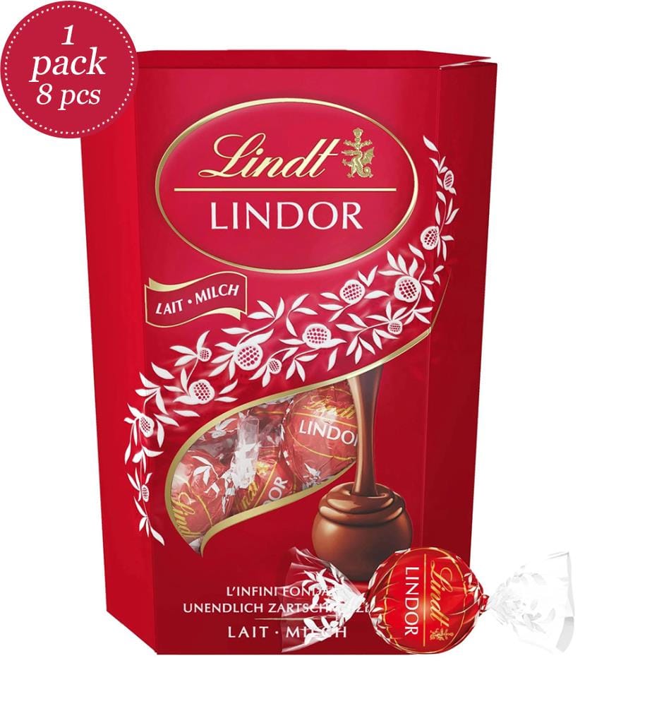 8er Pack Lindt Lindor Kugeln Milch Cornet - 200g