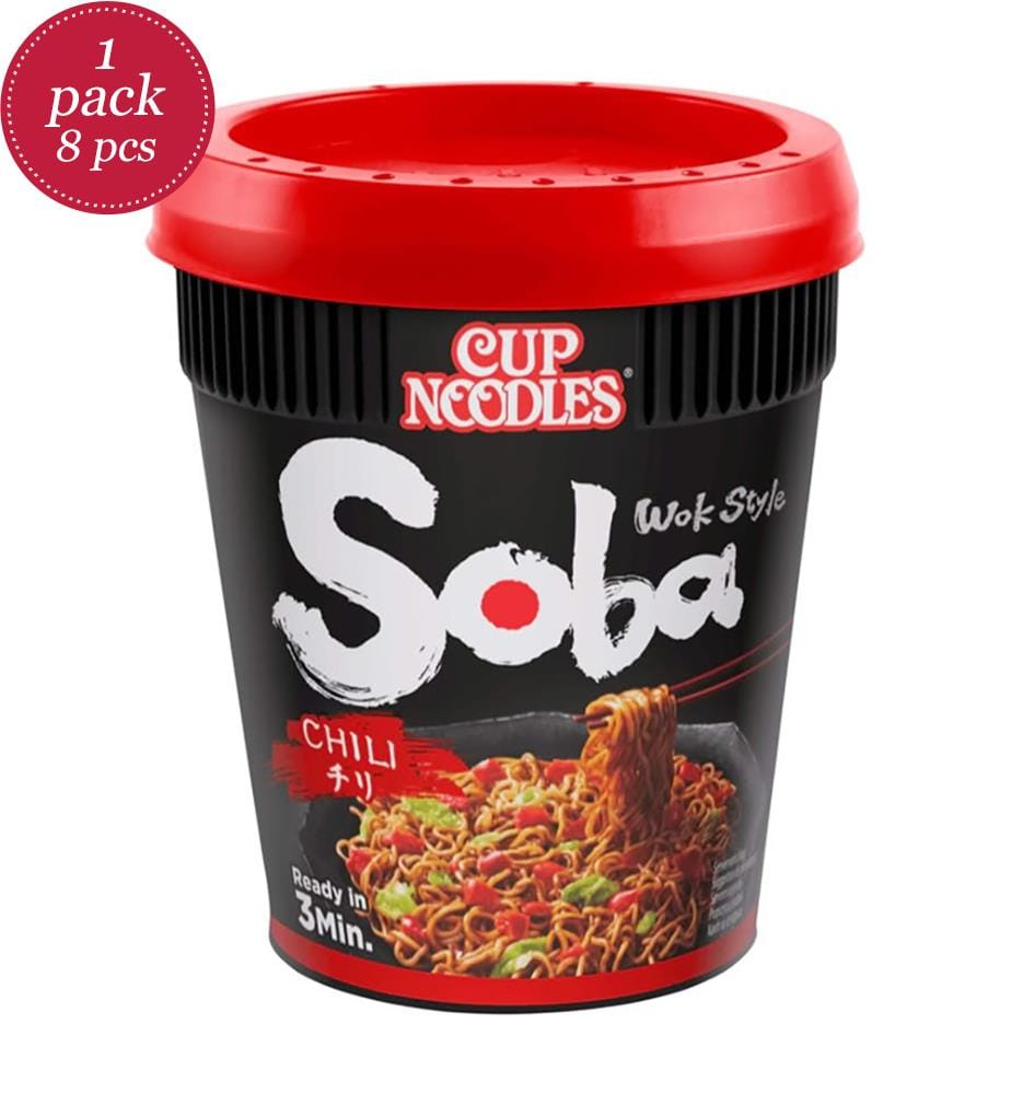 Lot de 8 Nissin Soba Cup Chili - 92g