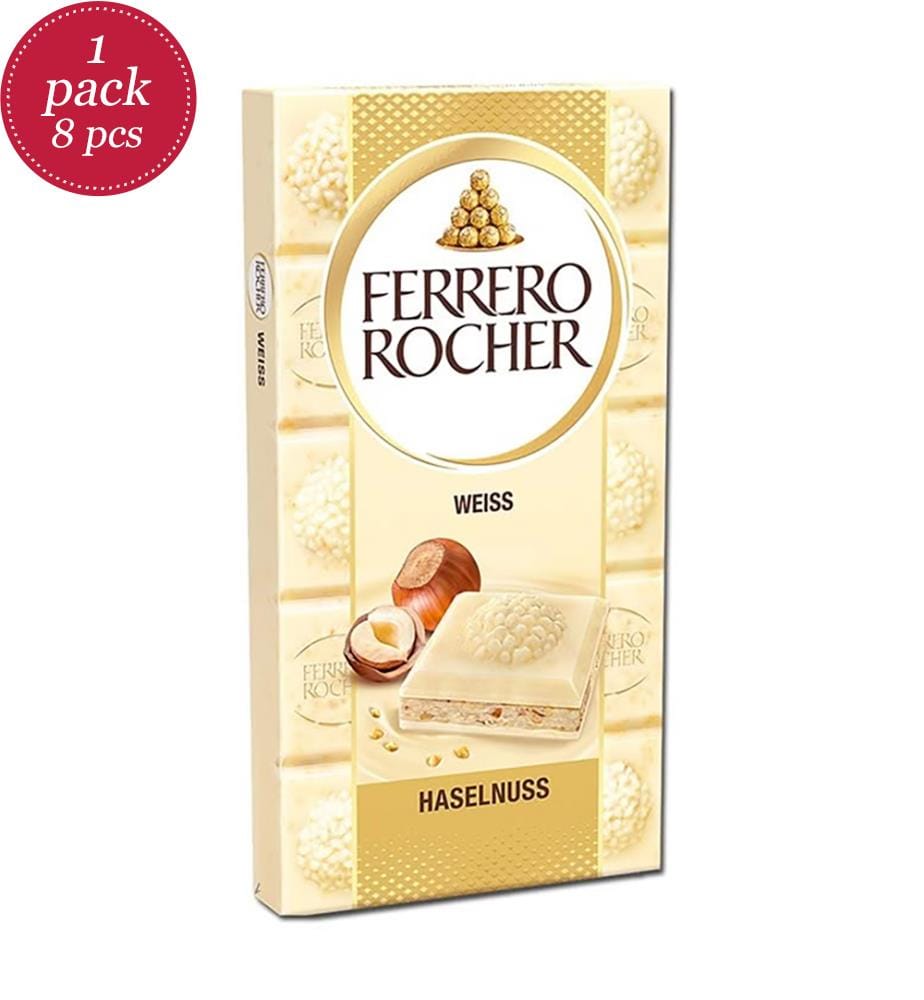 Lot de 8 Ferrero Rocher Tafel Weiss - 90g