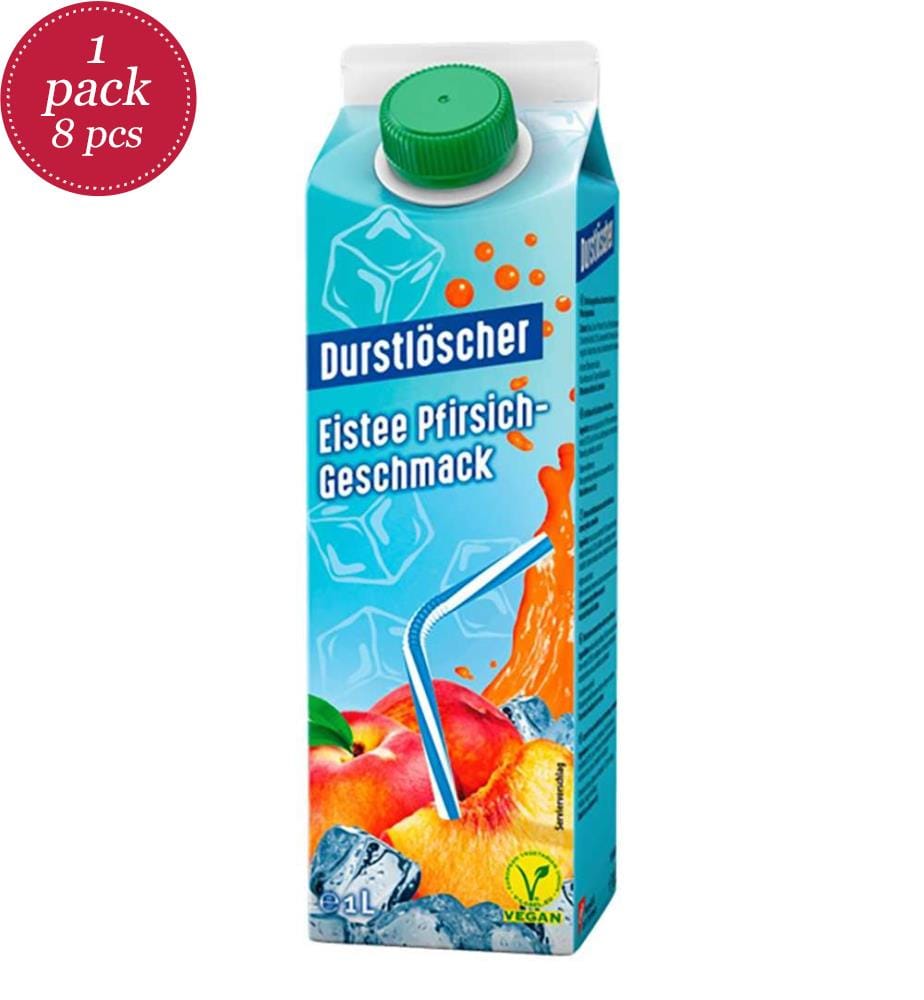 8x Durstlöscher Eistee Pfirsich - 1L 