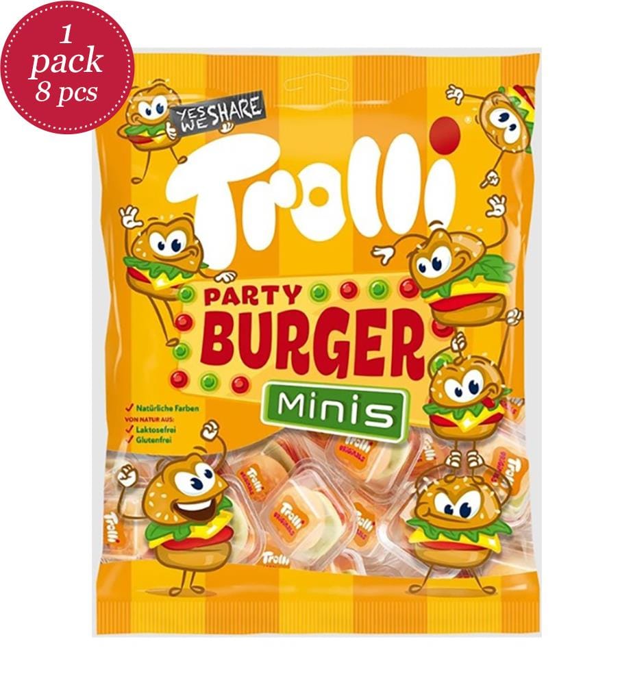 8x Trolli Party Mini Burger Bags - 170g