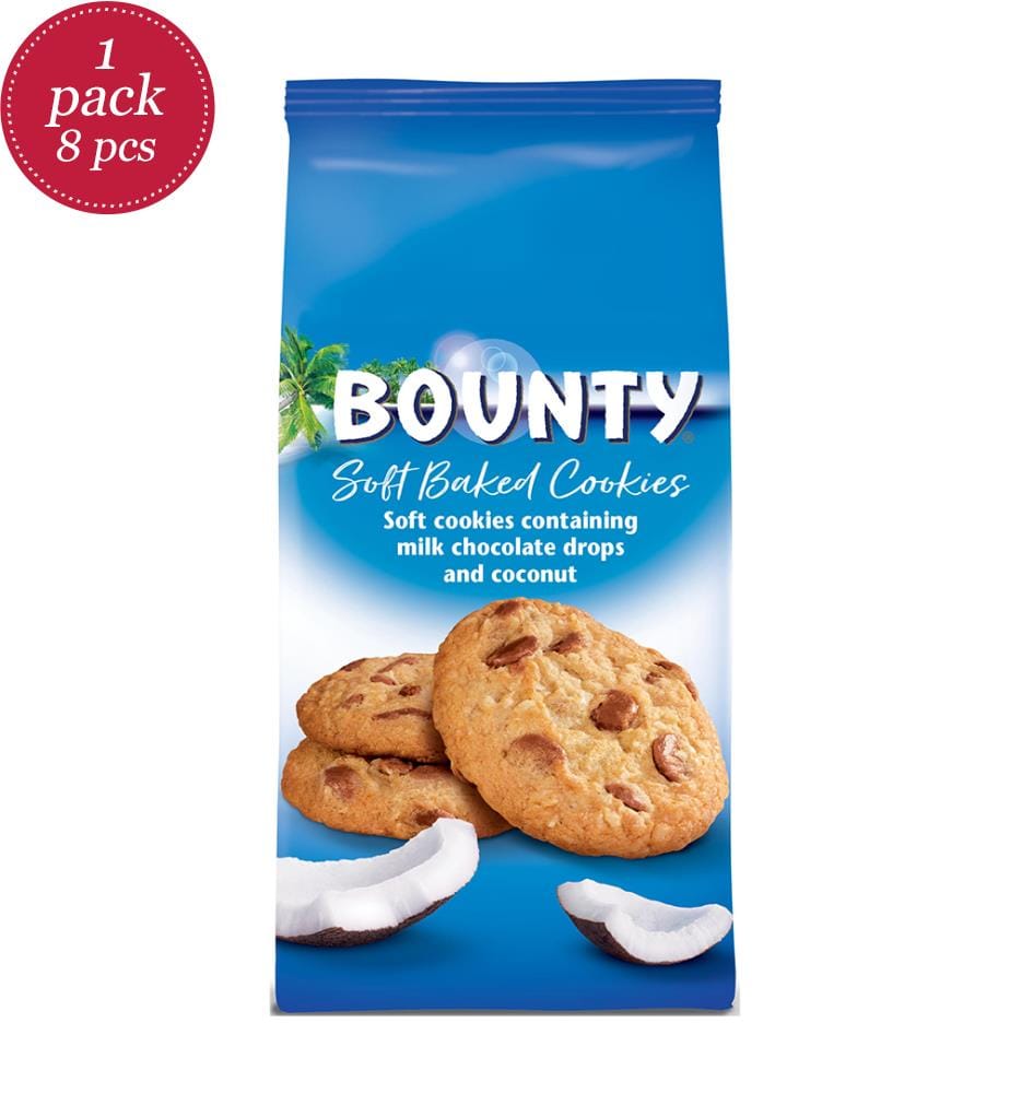 8 Bounty Soft Baked Cookies - 180g