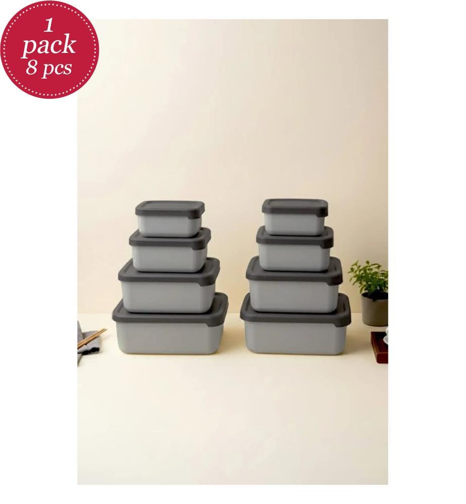 Aufbewahrungsbox-Set (8-teilig) – Grau