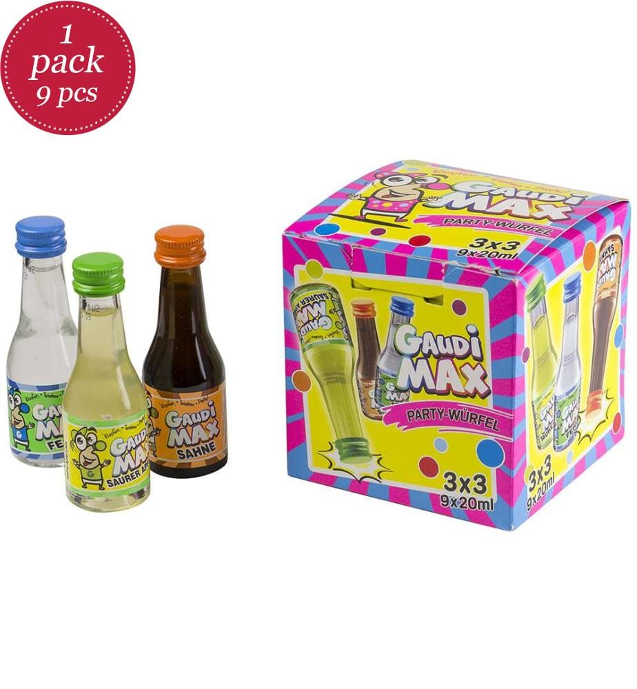 9x Gaudi Max Party Mix Liqueur 16-17% Vol., 3x3 - 20ml