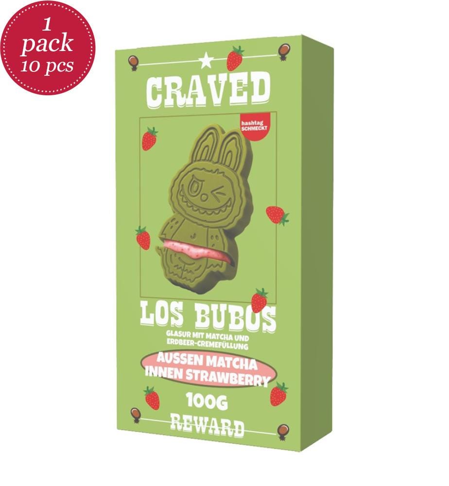 10x Los Bubos Schokolade Matcha Strawberry - 100g