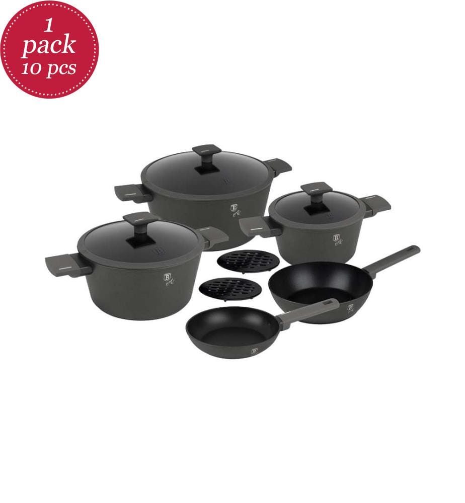 10-teiliges Kochgeschirr-Set, Anthracite Collection - Matt