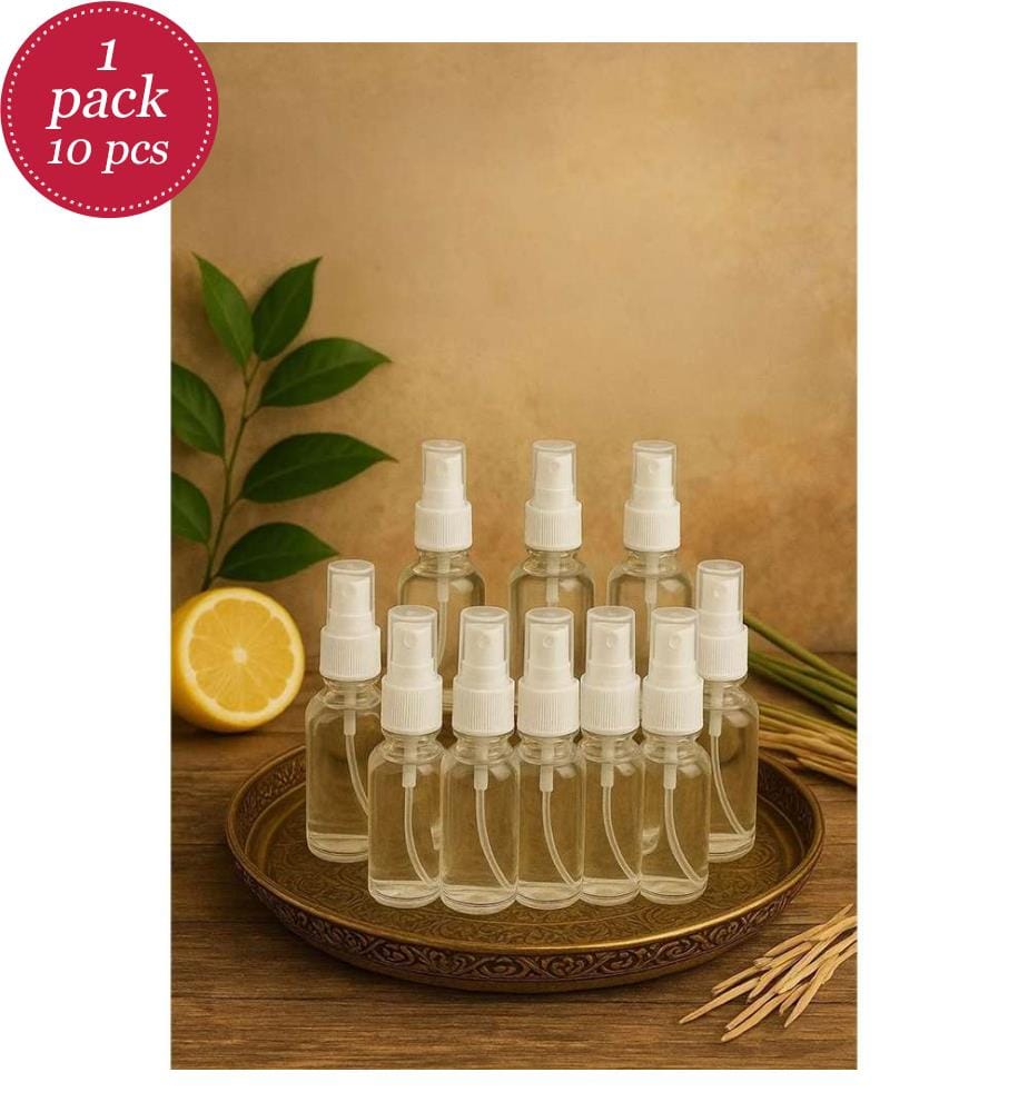 10er-Set Glasflaschen – transparent