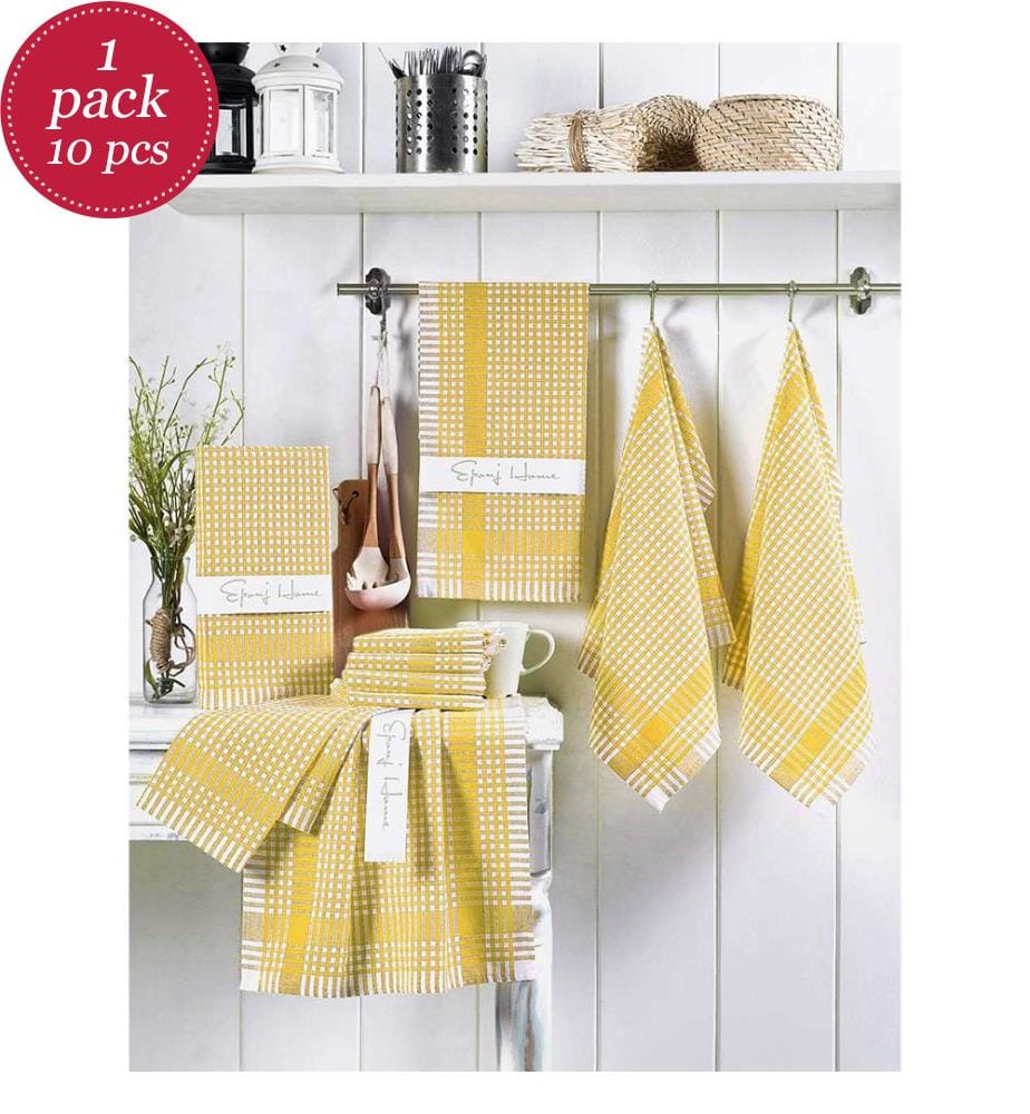 10er-Pack Handtücher – Gelb