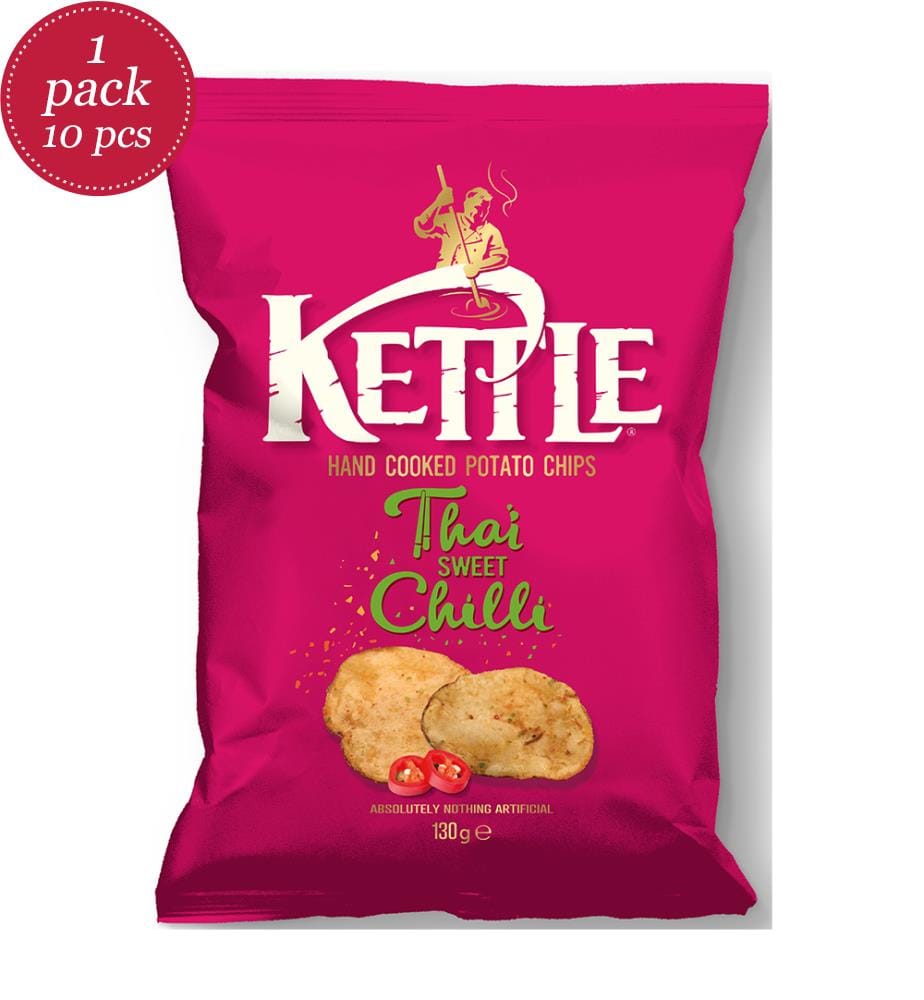 10x Kettle Hand cooked Chips Thai Sweet Chilli - 130g