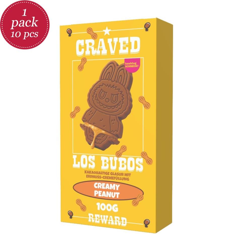 10x Los Bubos Chocolate Creamy Peanut - 100g