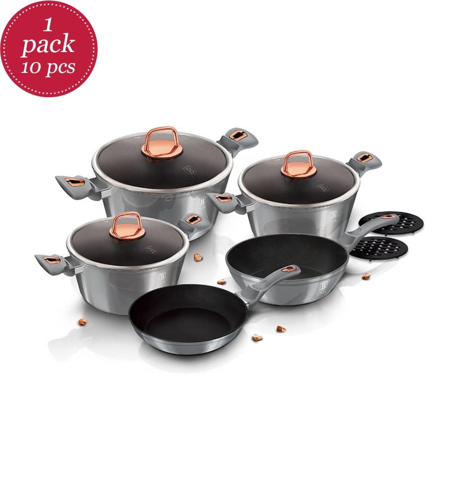 10-teiliges Kochgeschirr Moonlight Edition - Grau