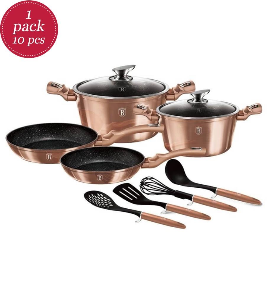 10-teiliges Kochgeschirr Rose Gold - Roségold