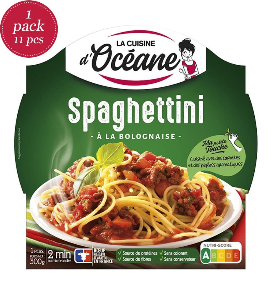 11x La Cuisine d'Océane Fertiggericht Spaghettini Bolognese - 300g