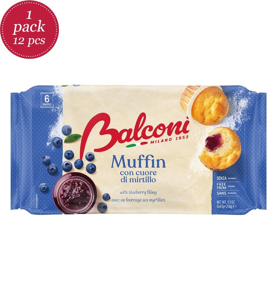 12x Balconi Muffin aux myrtilles 6pcs - 240g
