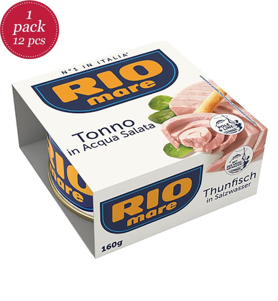 12x Rio Mare Tonno/Thon al Naturale en eau salée - 160g