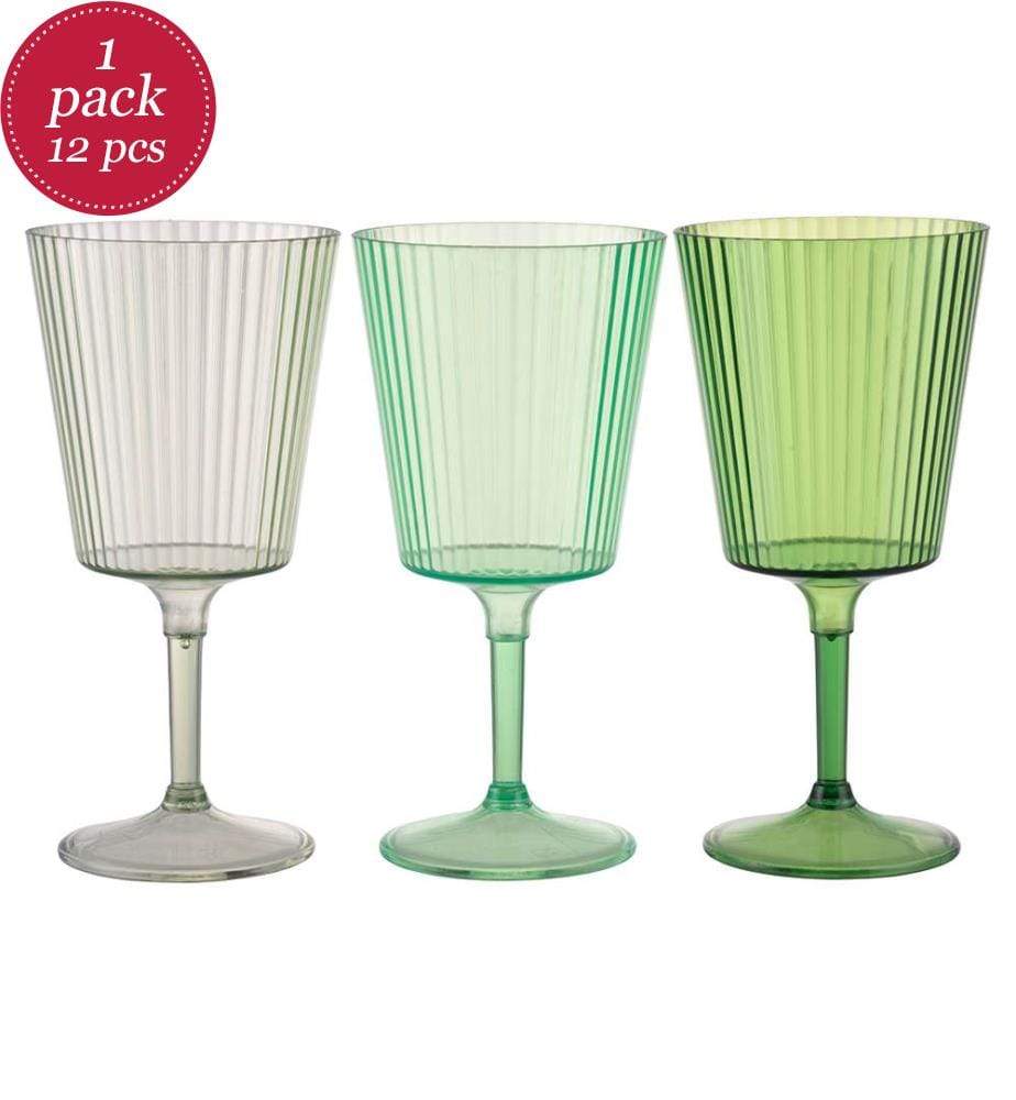 Set aus 12 Unico-Bechern - 400 ml / Grün / 3 zufällige Farben