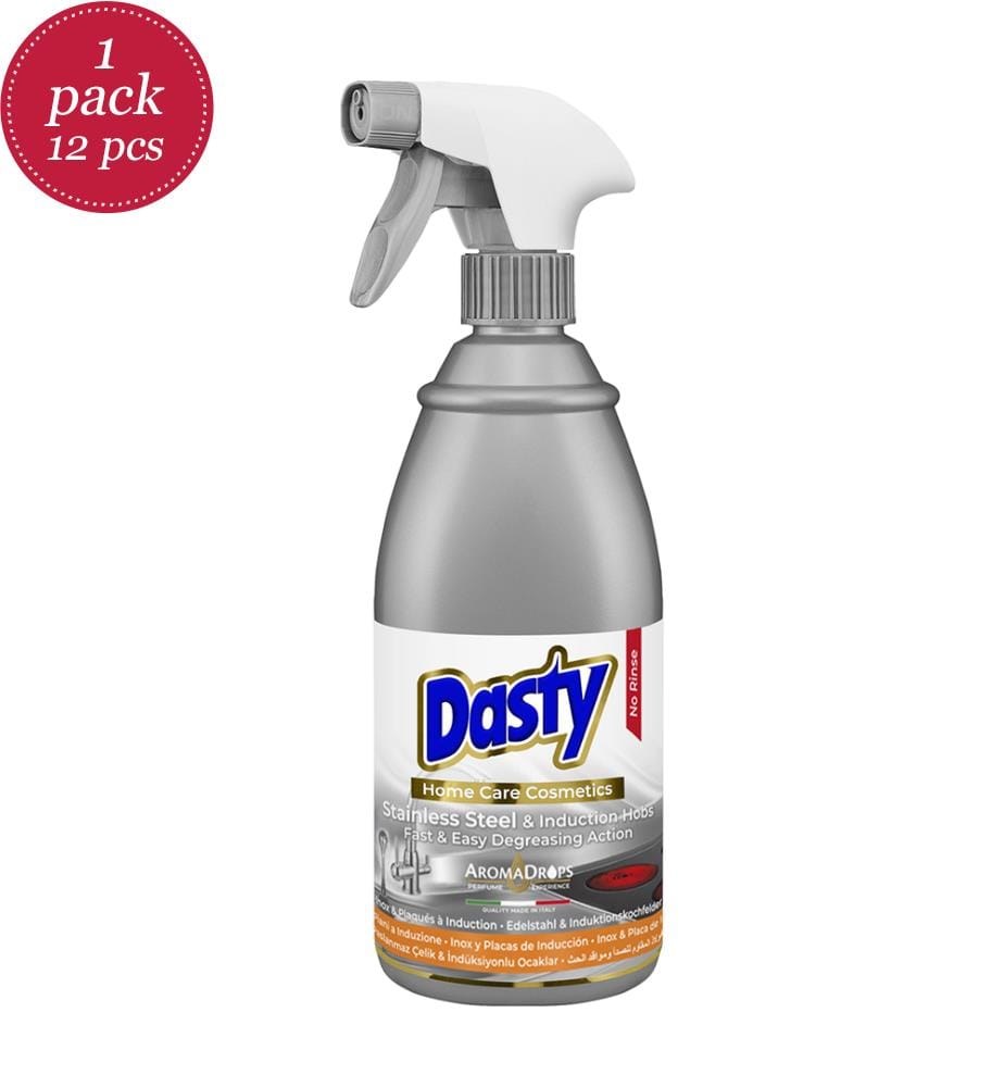 12 x Detergente professionale per acciaio inox Dasty - 700 ml