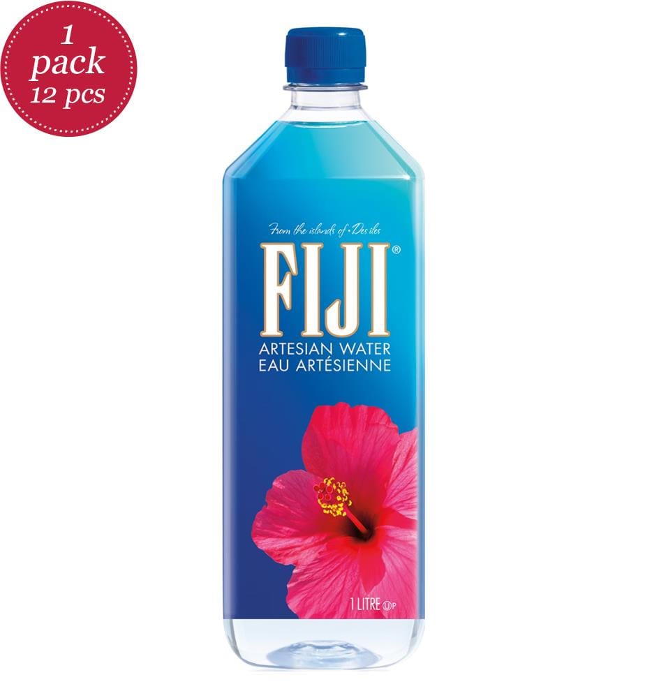 12 bouteilles d'eau FIJI, pack PET de 2 x 6 - 1 L