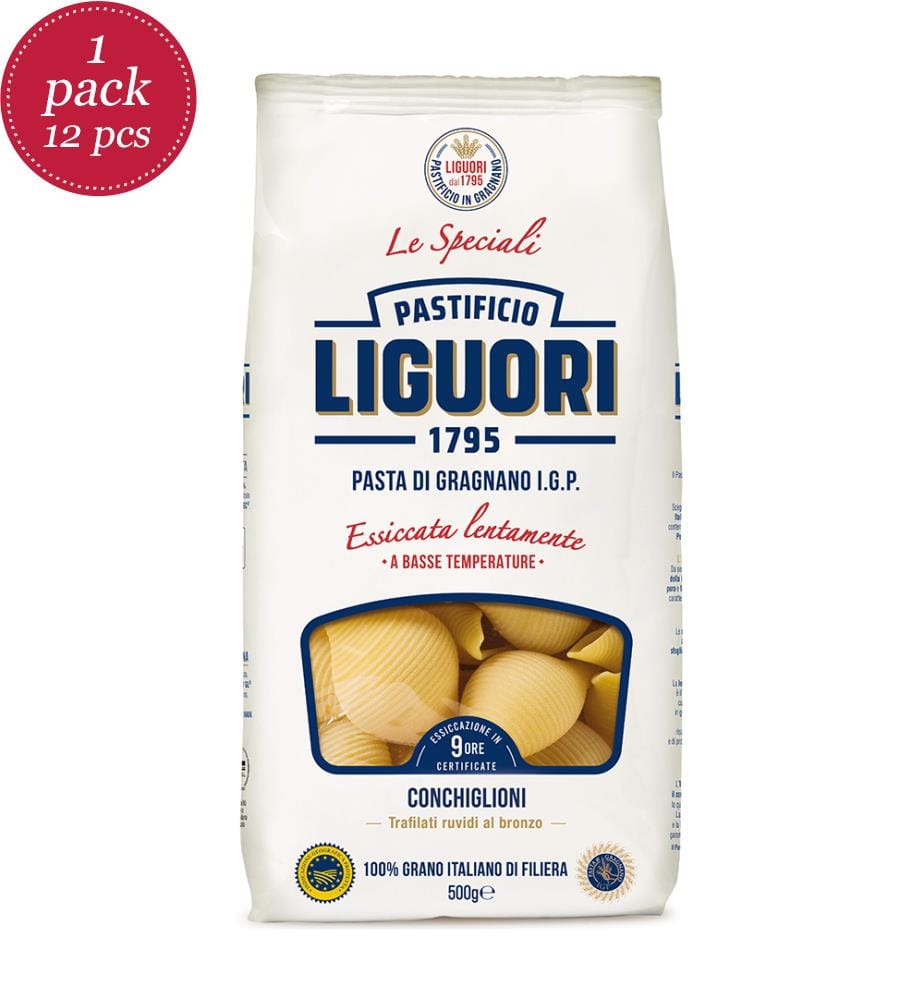 Lot de 12 Liguori Conchiglioni - 500g