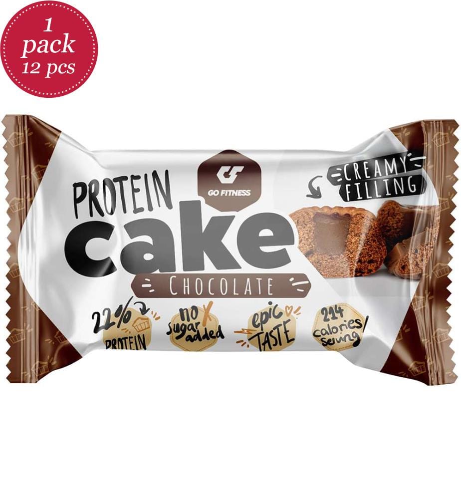 12x GoFitness Nutrition Gâteau Protéiné Chocolat - 50g
