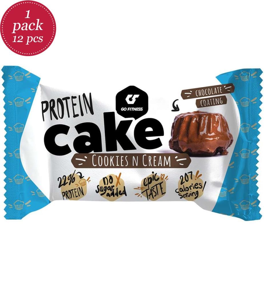 12x GoFitness Nutrition Gâteau Protéiné Cookies & Cream - 50g