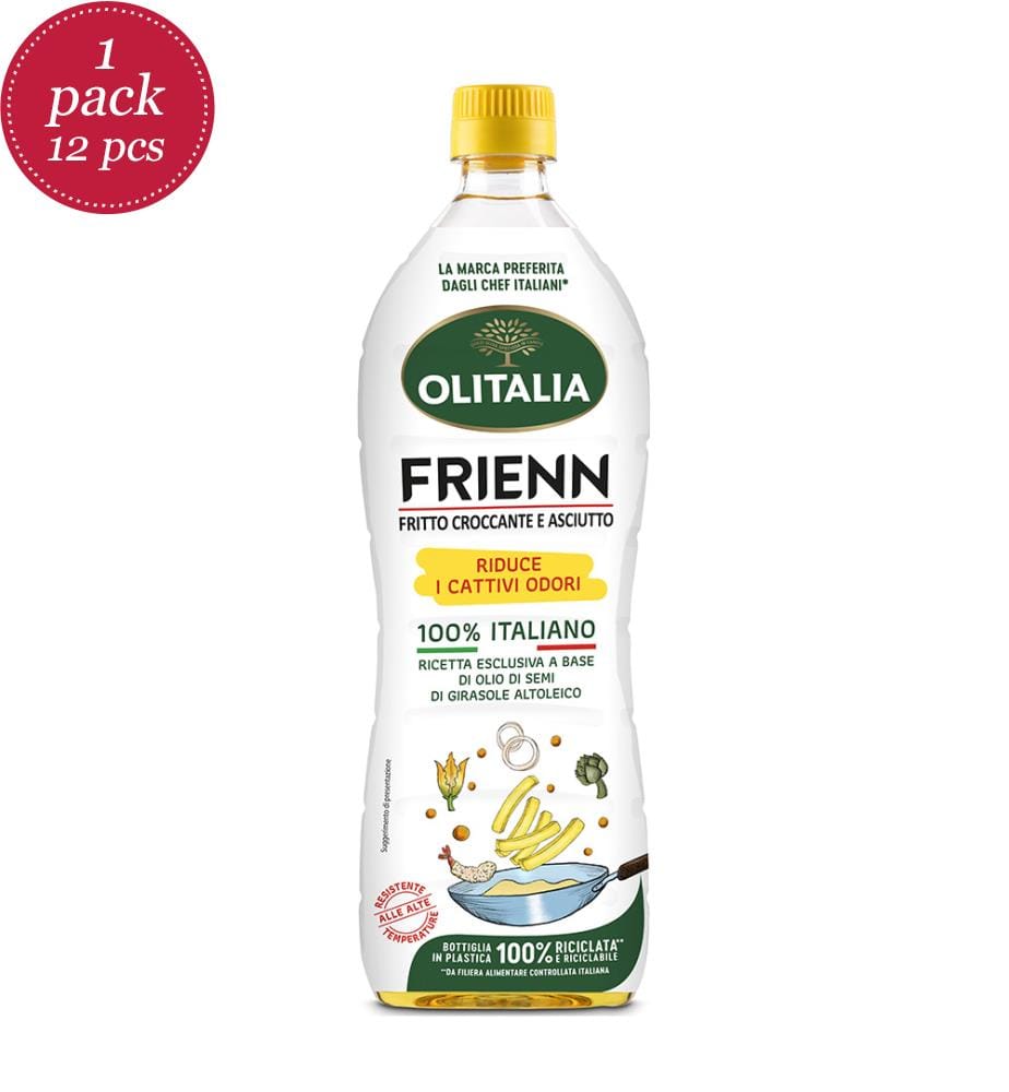 12x Olitalia "Frienn" huile de friture professionnelle (huile de palme free) PET - 1L