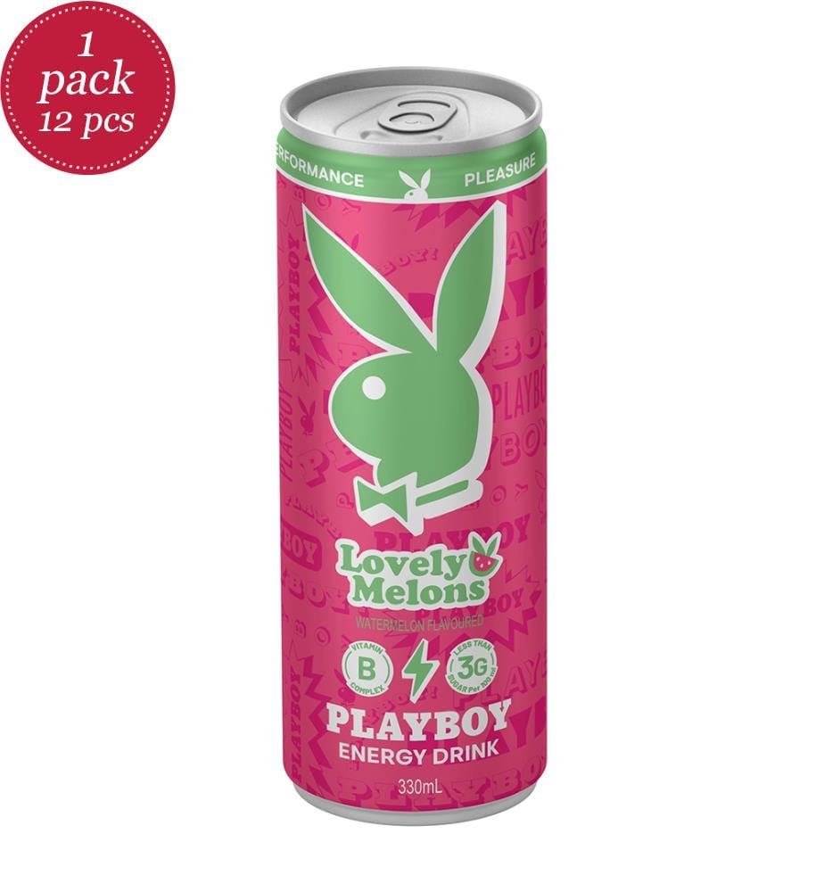 Pack of 12 Playboy Energy Drink Lovely Melons Dose - 330ml