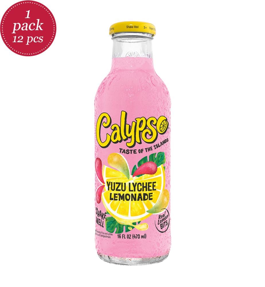 Limonade Calypso au yuzu et au litchi - bouteille de 473 ml