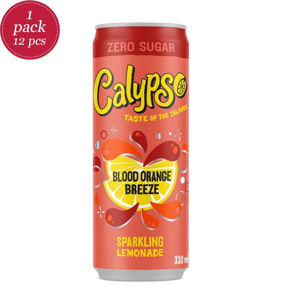 Lot de 12 Calypso Blood Orange Breeze Limonade Dose - 330ml