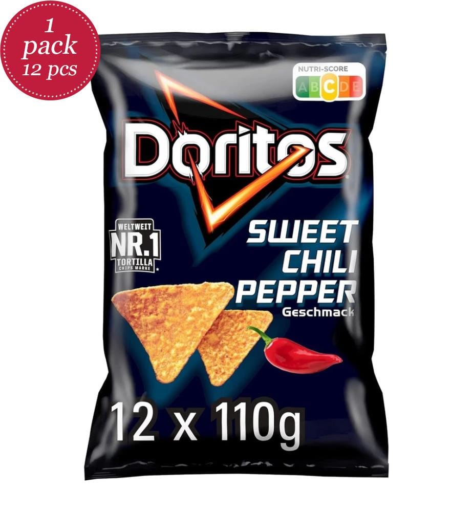 12 x Tortilla Chips Doritos Sweet Chili Pepper - 110g