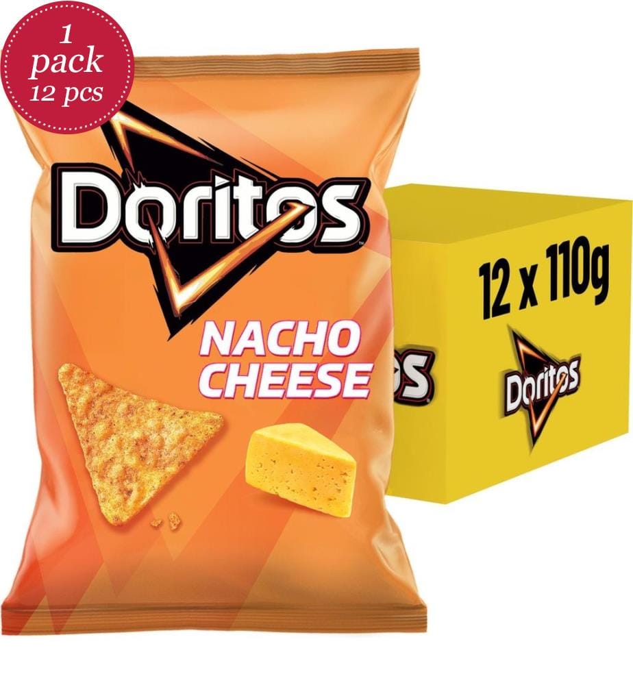 12 x Doritos Nacho Cheese Tortilla Chips - 110g